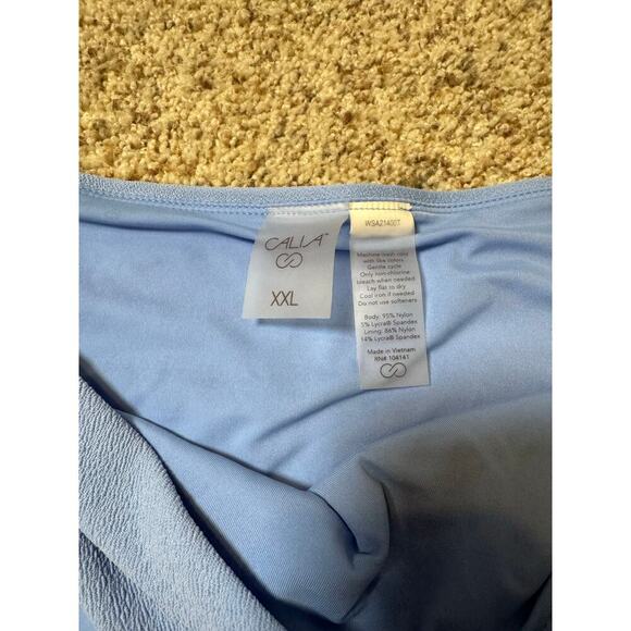 CALIA by Carrie Underwood women's swim bikini bottoms, size XXL, Light Blue - Picture 7 of 7